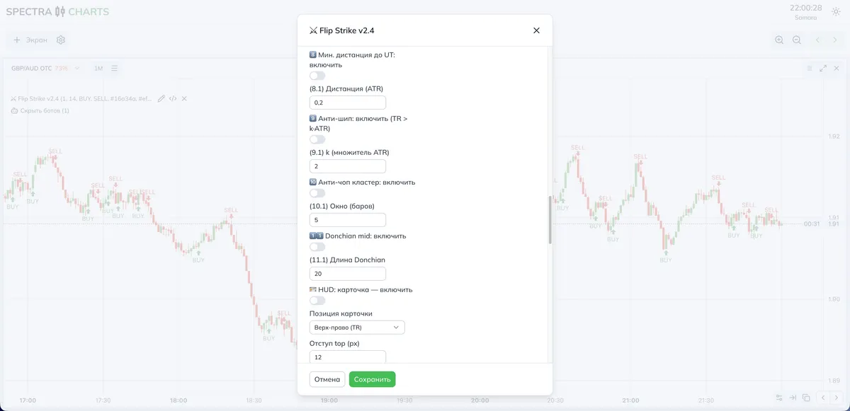 Параметры бота