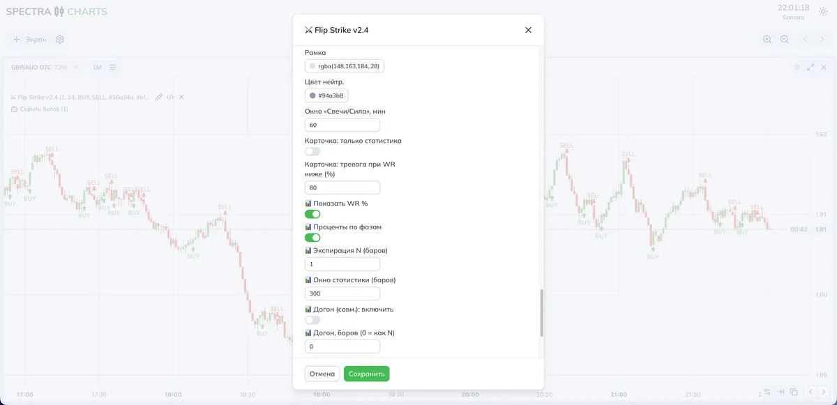 Параметры бота