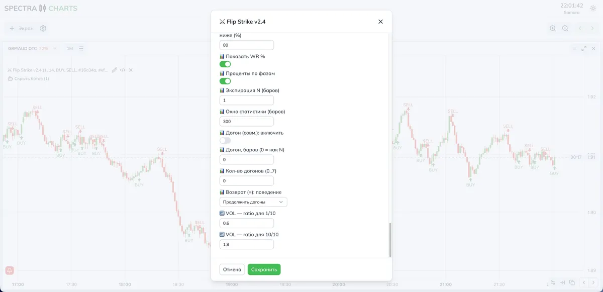 Параметры бота