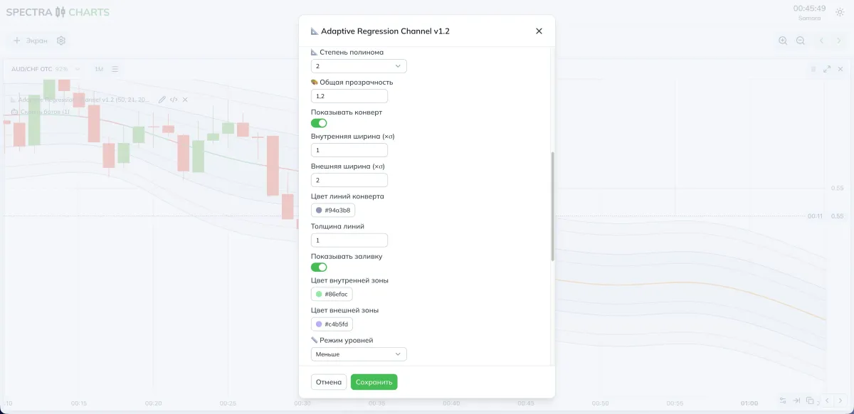 Settings: window and adaptation