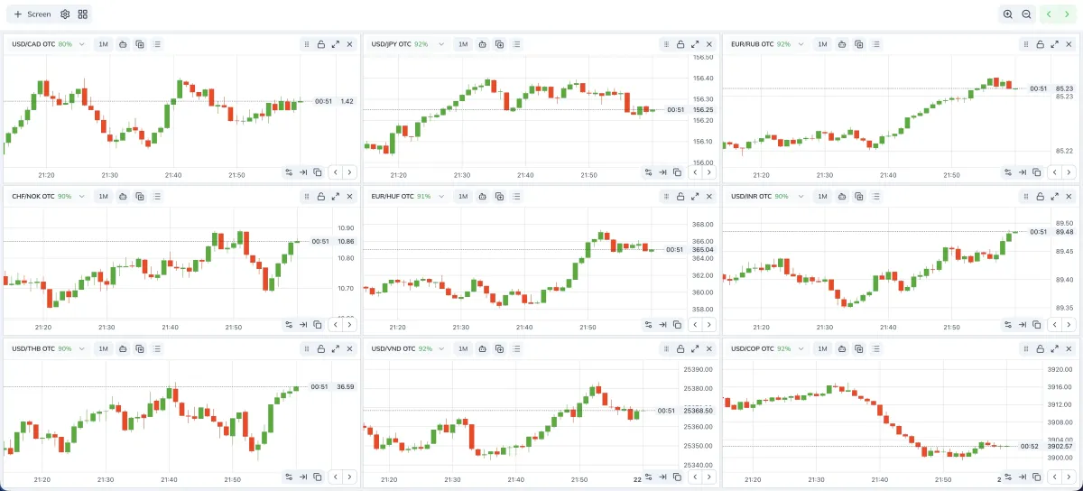 Example of 9 screens